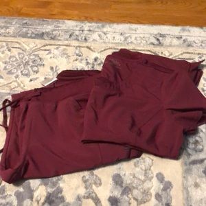 Cherokee Infinity Burgundy Scrub Set